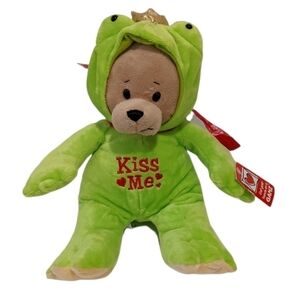 GANZ Prince Froggy bear plush HV9121 frog Kiss Me 13”